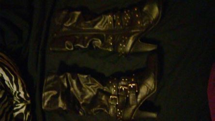 Black leather boots name your $