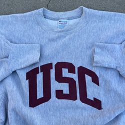 Vintage 90’s USC Trojans 🇺🇸 Champion Reverse Weave Collegiate Sweater XL