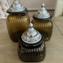 Glass Canisters Set