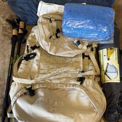 Delta 80 Hiking Backpack, Tent, Trekking Poles