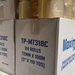 3" X 100 YARDS OF PACKING TAPE 24 ROLLS PER BOX CLEAR TP-MT318C