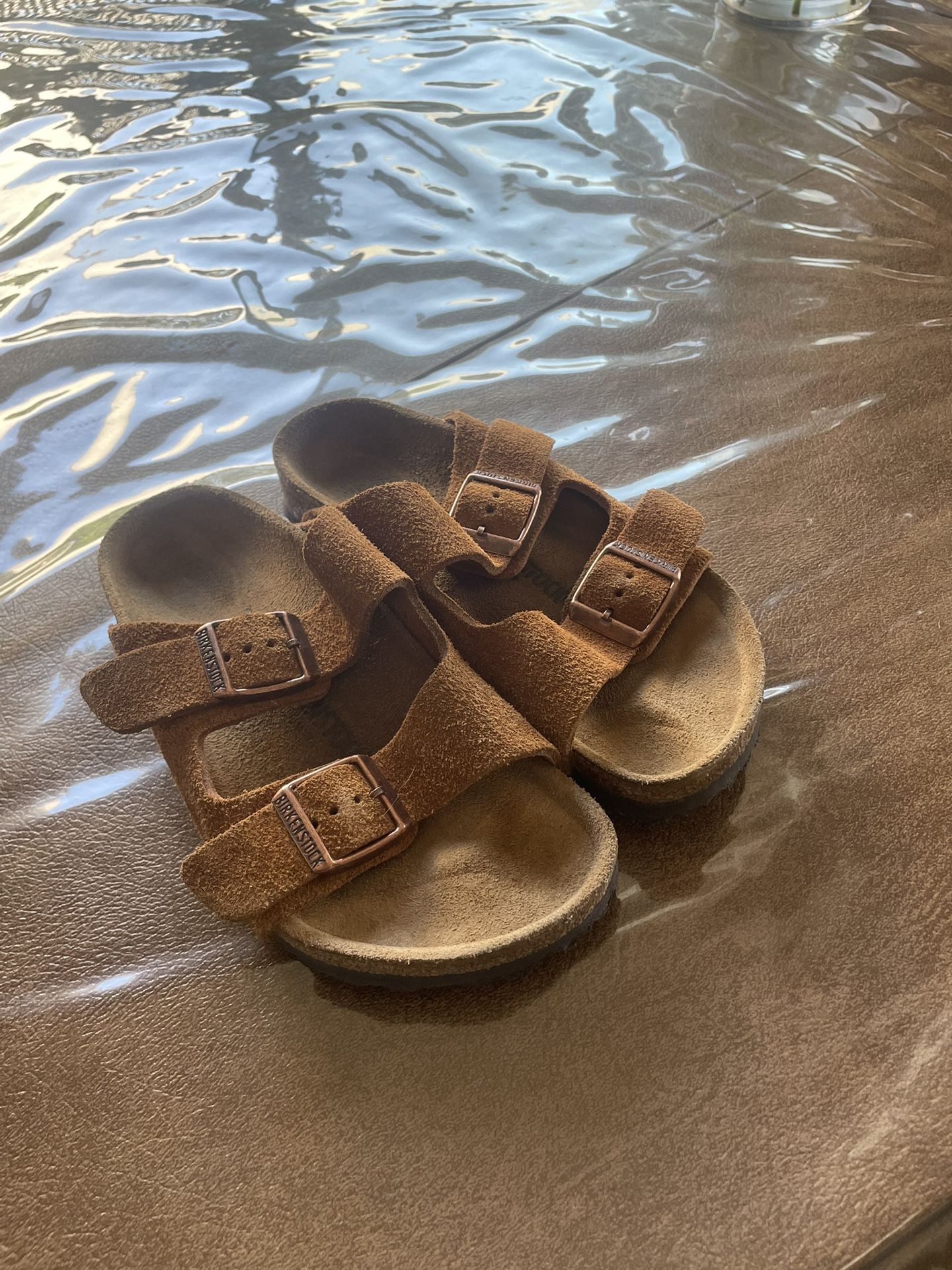 Birkenstock Kids Brown Suede Sandals