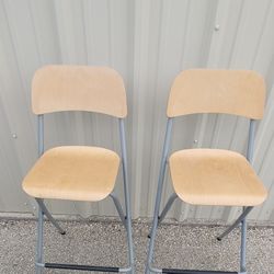 Pair Of IKEA Franklin Folding Barstools