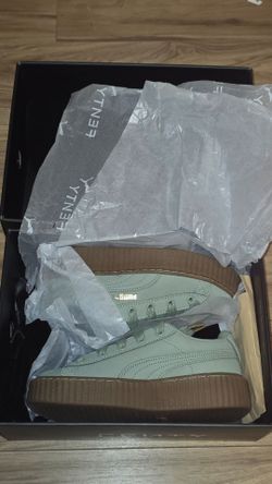 Fenty x Puma Creeper Phatty Women’s Size 6w Sage Green Platform Sneakers – Full Set