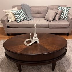 Lightweight Gray Fabric Sofa 3 Seater With Matching Pillows