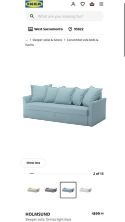 Blue IKEA Holmsund Sleeper Sofa
