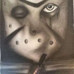 Handmade Charcoal Drawing