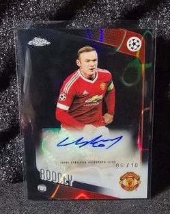 2025-26 Topps Chrome UEFA Wayne Rooney #CLA-WR Black Lava Refractor Auto /10