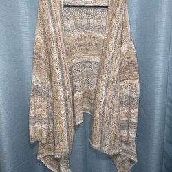 Knox Rose Cardigan | Size Large | Super Soft | Blues & Tan
