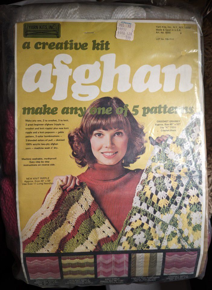 Afghan Crochet / Knit Kit