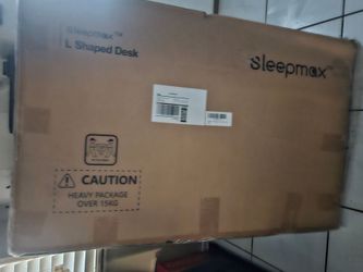 Sleepmax Modern L-Shaped Computer Corner Desk - Black (New in Sealed Box)