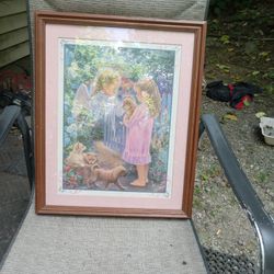 Home Interiors  Angel Print 18"w X22ht.Excellent
