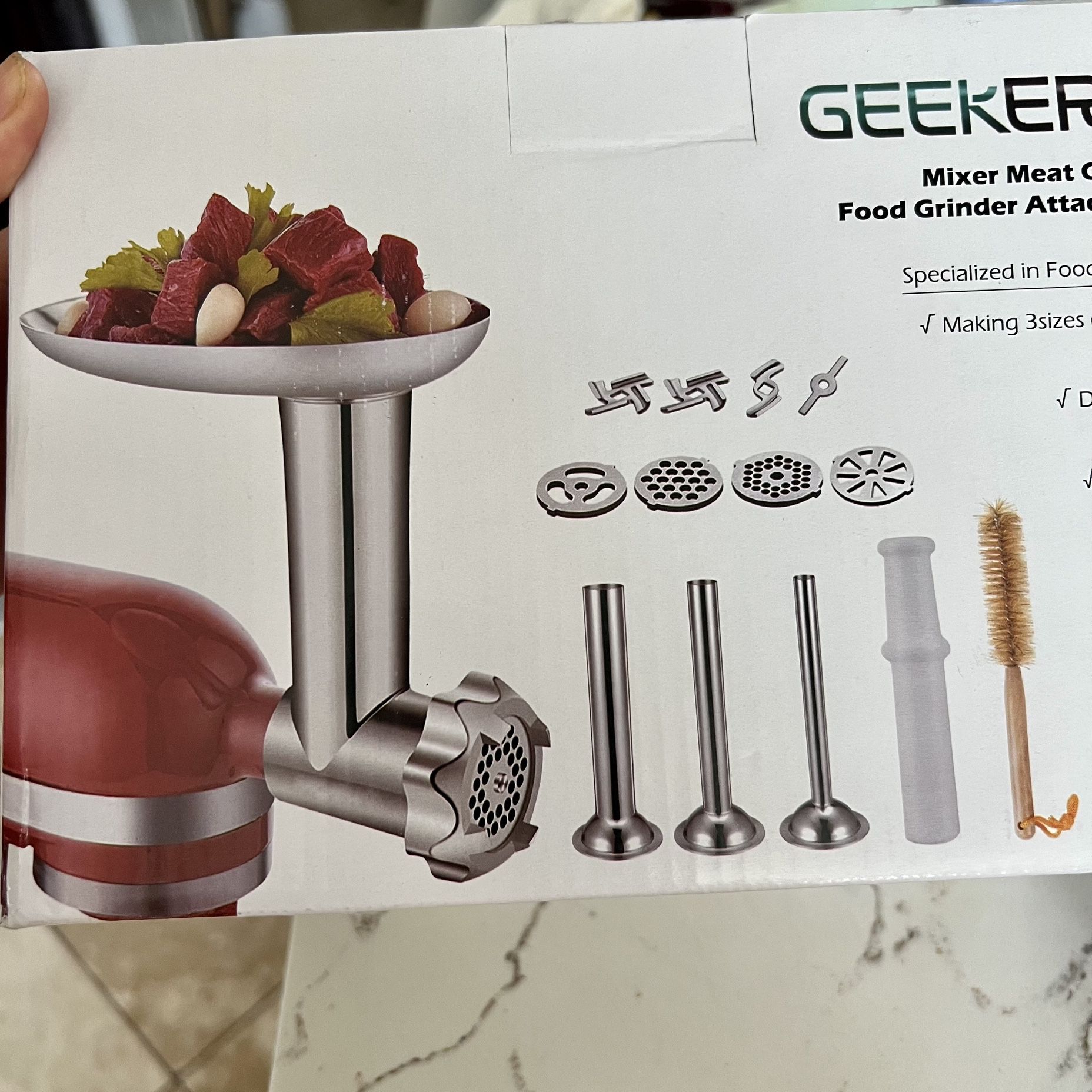 Kitchenaid Stand Mixer Metal Food Grinder Attachment Slicer And Shredder  Meat Kitchen Accessories Sausage Stuffer Tubes for Sale in Diamond Bar, CA  - OfferUp