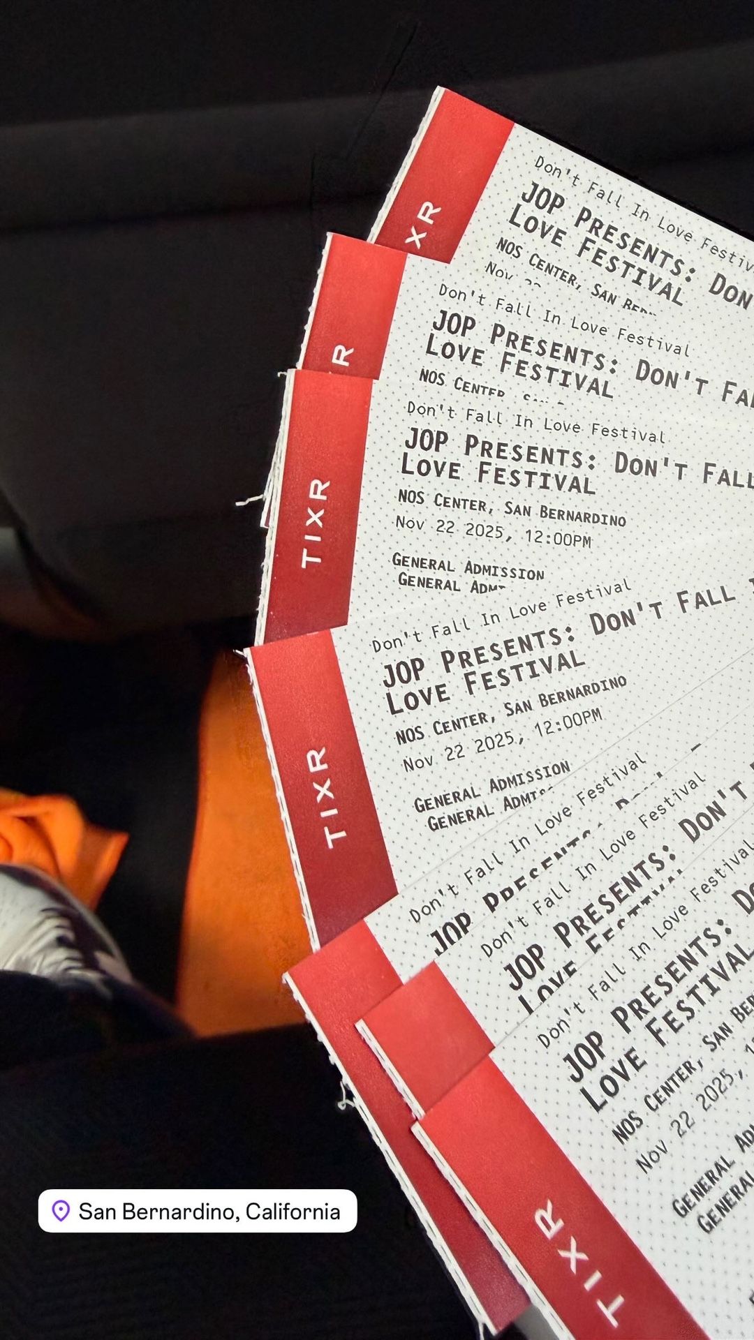 Don’t Fall In Love Ticket 1 