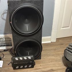 Rockford Fosgate P2 15 Inch Subwoofers 1000 Watt Audiopipe Monoblock Amp