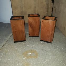 3 Handmade Redwood Planter Boxes
