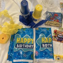spongebob party decorations