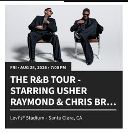 2 Chris brown and usher tickets