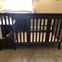 Baby Wood Crib 4 Stages In One