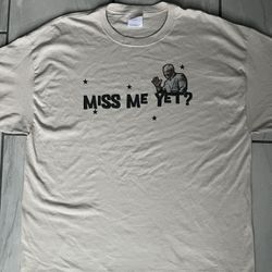 Vintage Men's George W Bush Short Sleeve Khaki T Shirt Size 2XL Miss Me Yet