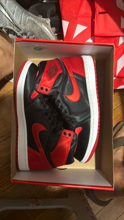 Air Jordan 1 High Bred Satin Sneakers
