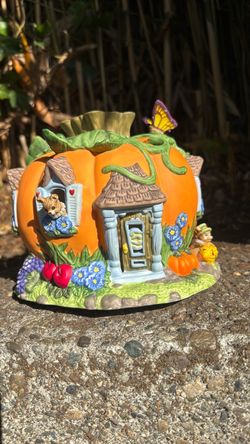 PartyLite Harvest Pumpkin Tealight House (Model P7316)