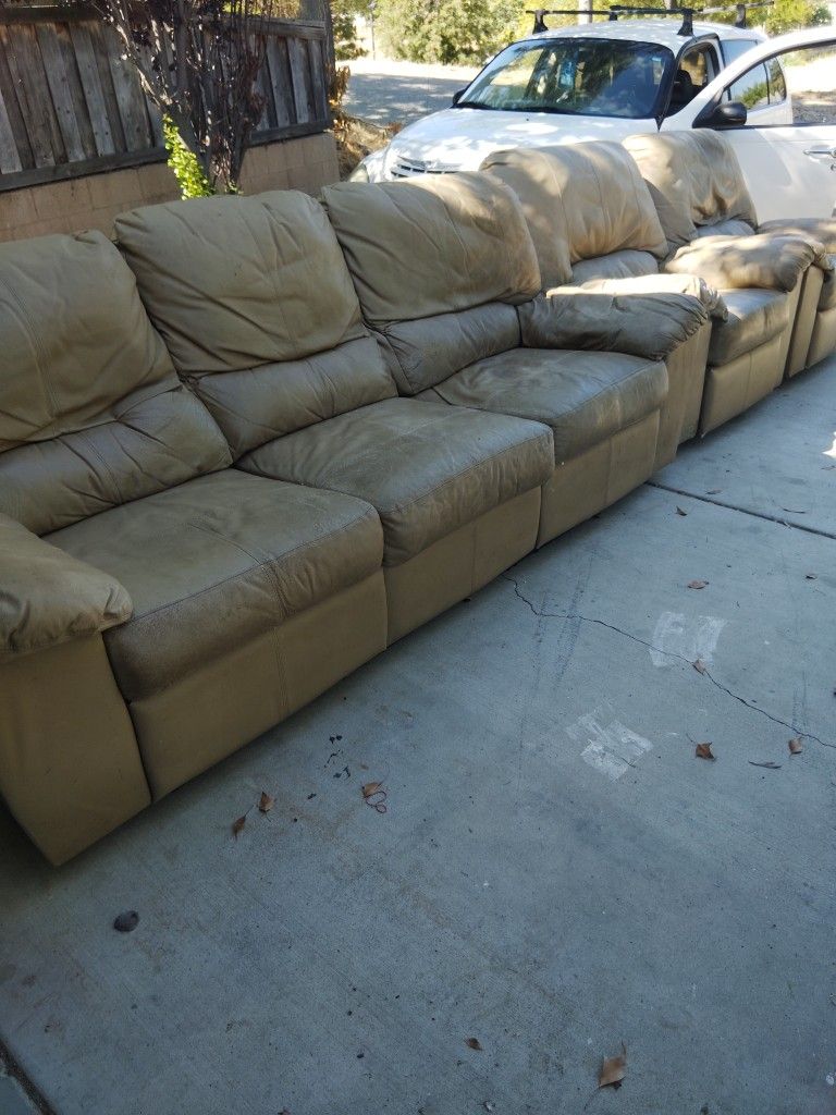 Leather Reclining Sofa n Chairs