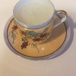 Candle Tea Cup...Porcelain... Like New Condition...Cute Gift For Tea Lovers