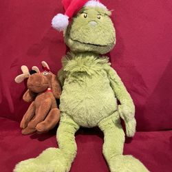 Dr Seuss How The Grinch Stole Christmas 12" Stuffie - Grinch & Max
