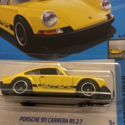 Mattel Hot Wheels Porsche 911 Carrera RS 2.7, Factory Fresh 4/10 [Yellow] 46/250