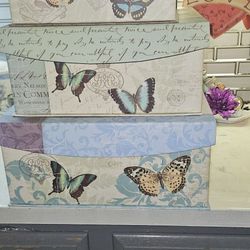 BEAUTIFUL BUTTERFLY STORAGE BOXES