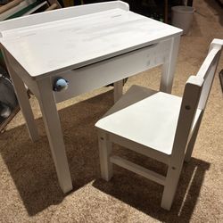 Desk And Chair For 3-8 Year Olds. Supplies Included. 