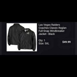 Raiders Windbreaker 5Xl