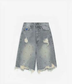 Aelfric Eden Rhinestone Jorts Baggy