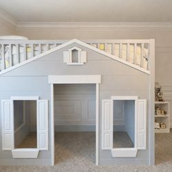 *~ Pottery Barn Kids House Bed – Bunk Bed Playhouse – Twin