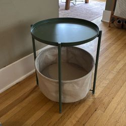 Side Table With Basket 