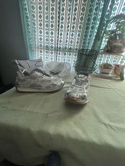 Silver Metallic Chunky Sneakers