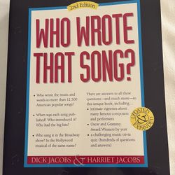 Book: Who Wrote That Song?