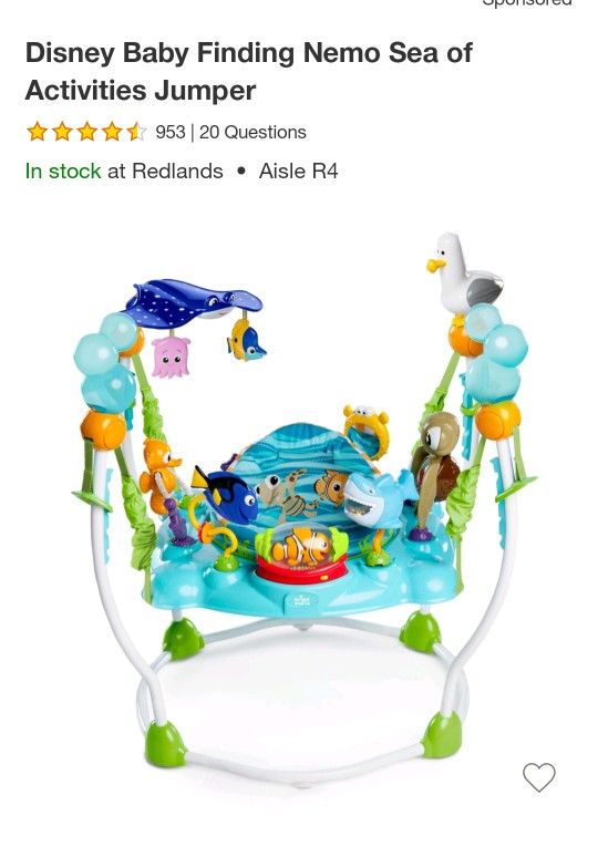 Finding Nemo Baby Bouncer Jumper. Used A Couple Times. Firm On Price