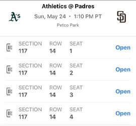 Padres vs the A's Sunday Game.