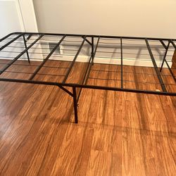 Twin Folding Bed Frame- Black Steel