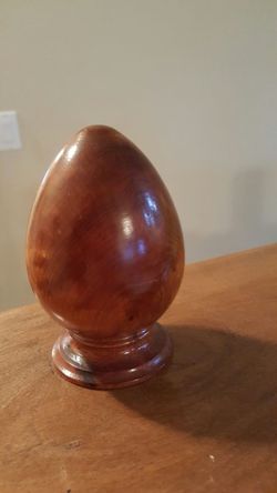 Vintage Hand Made Moroccan Thuya Wood Egg