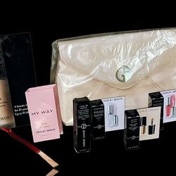 Beige Clutch Armani Bag Gift Set 