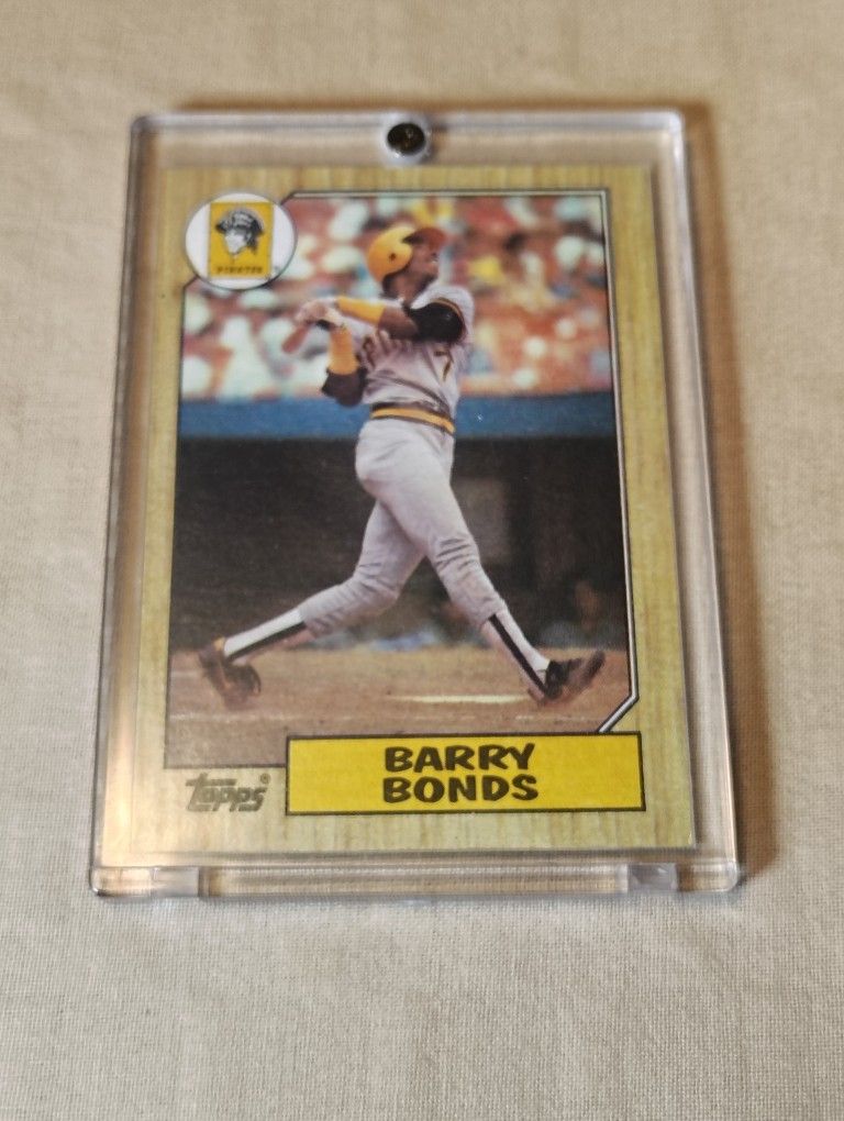 1987 Barry Bonds Rookie Error Baseball Card.