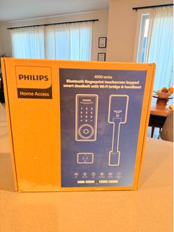 Philips Smart Deadbolt Fingerprint WiFi Keypad Lock + Handleset NEW
