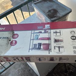 Hyper Tough 4 Shelf Metal Storage Rack 