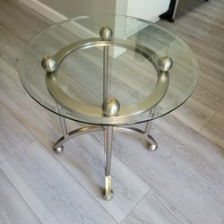 Glass End Table 