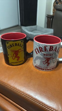 Collectible Fireball Whisky Ceramic Mugs Set of 2