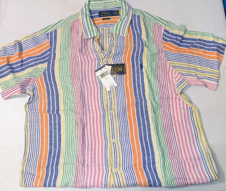 New men's polo Large short sleeve shirt