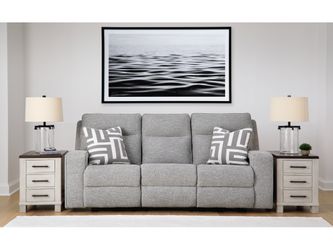 Biscoe Pewter Power Reclining Sofa